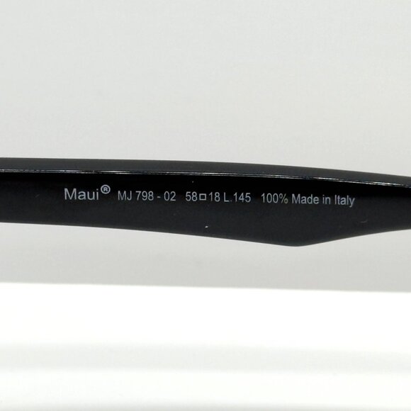 Maui Jim Onshore MJ 798 02 Gloss Black Frame Gray Polarized Sunglasses - Picture 7 of 8